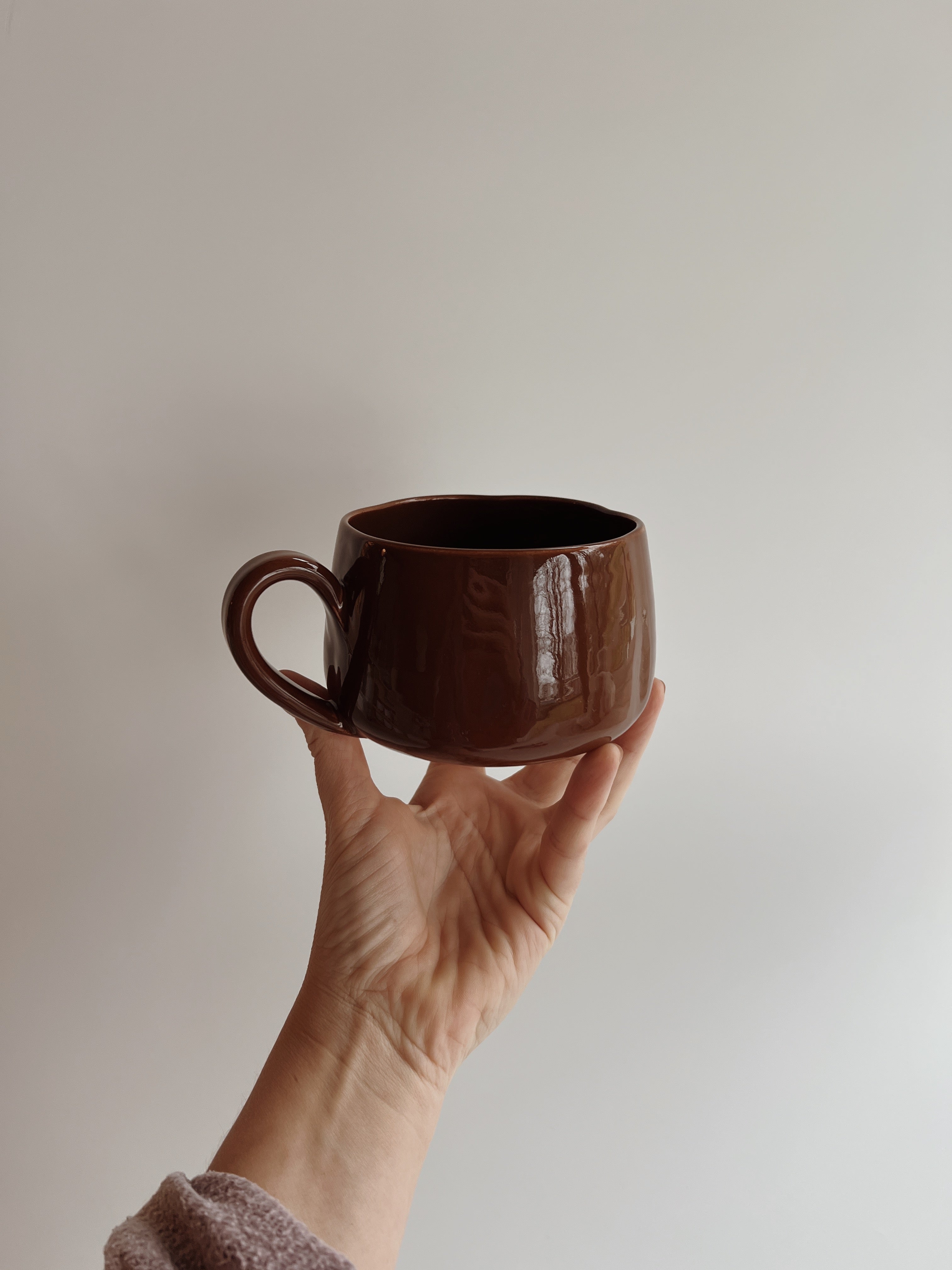 Grote mok bruin