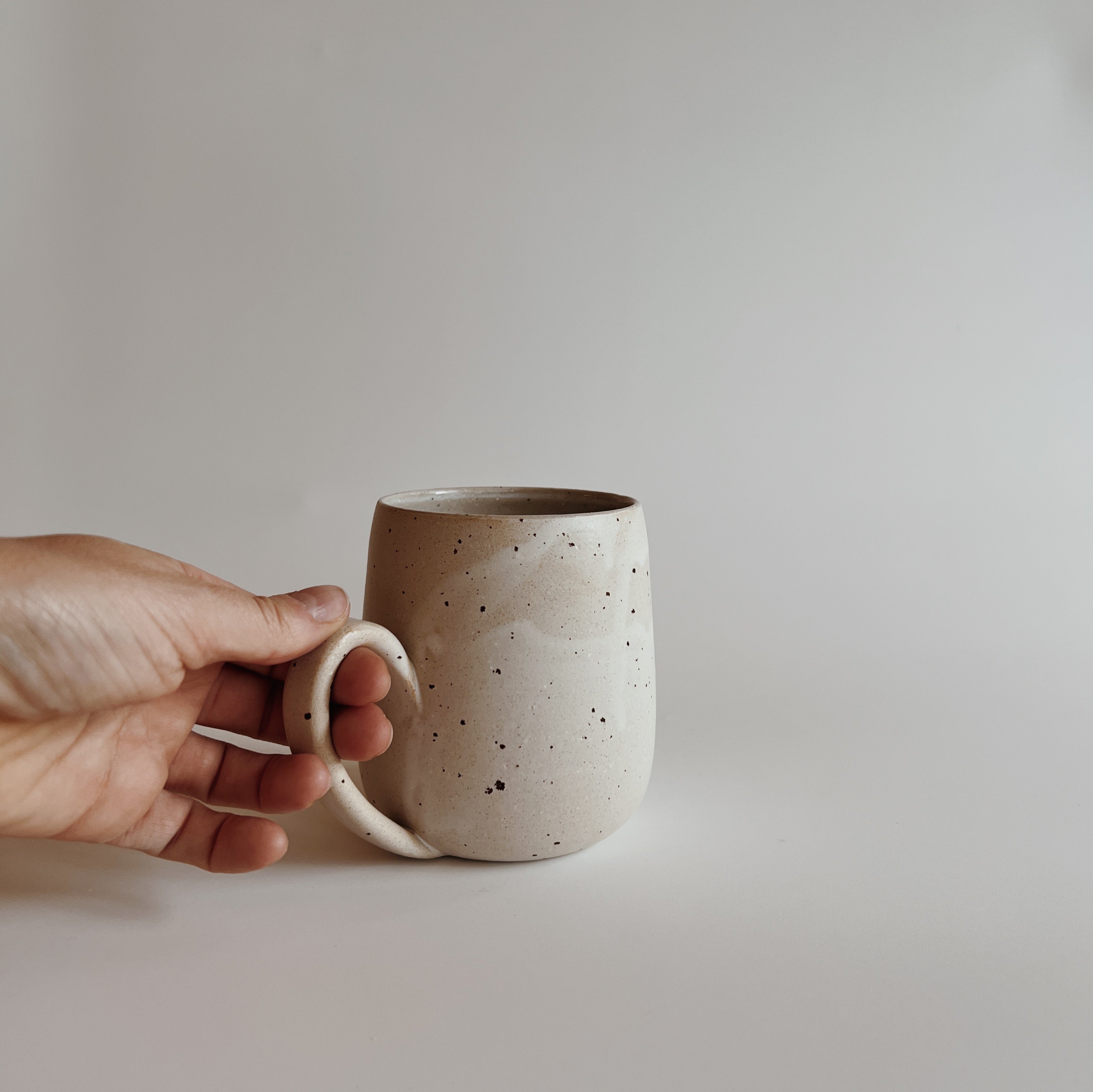 Rustic white mug