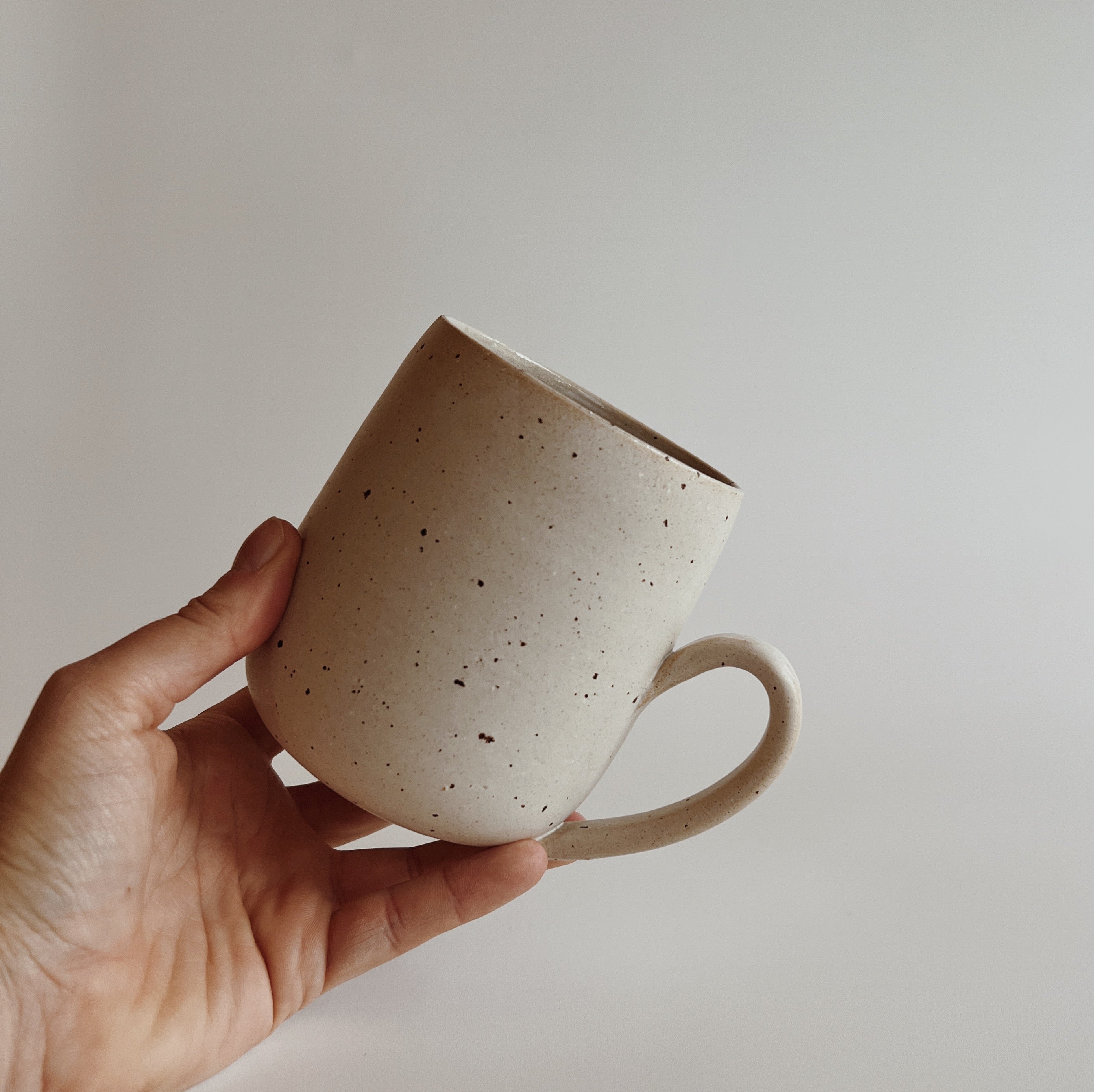 Rustic white mug