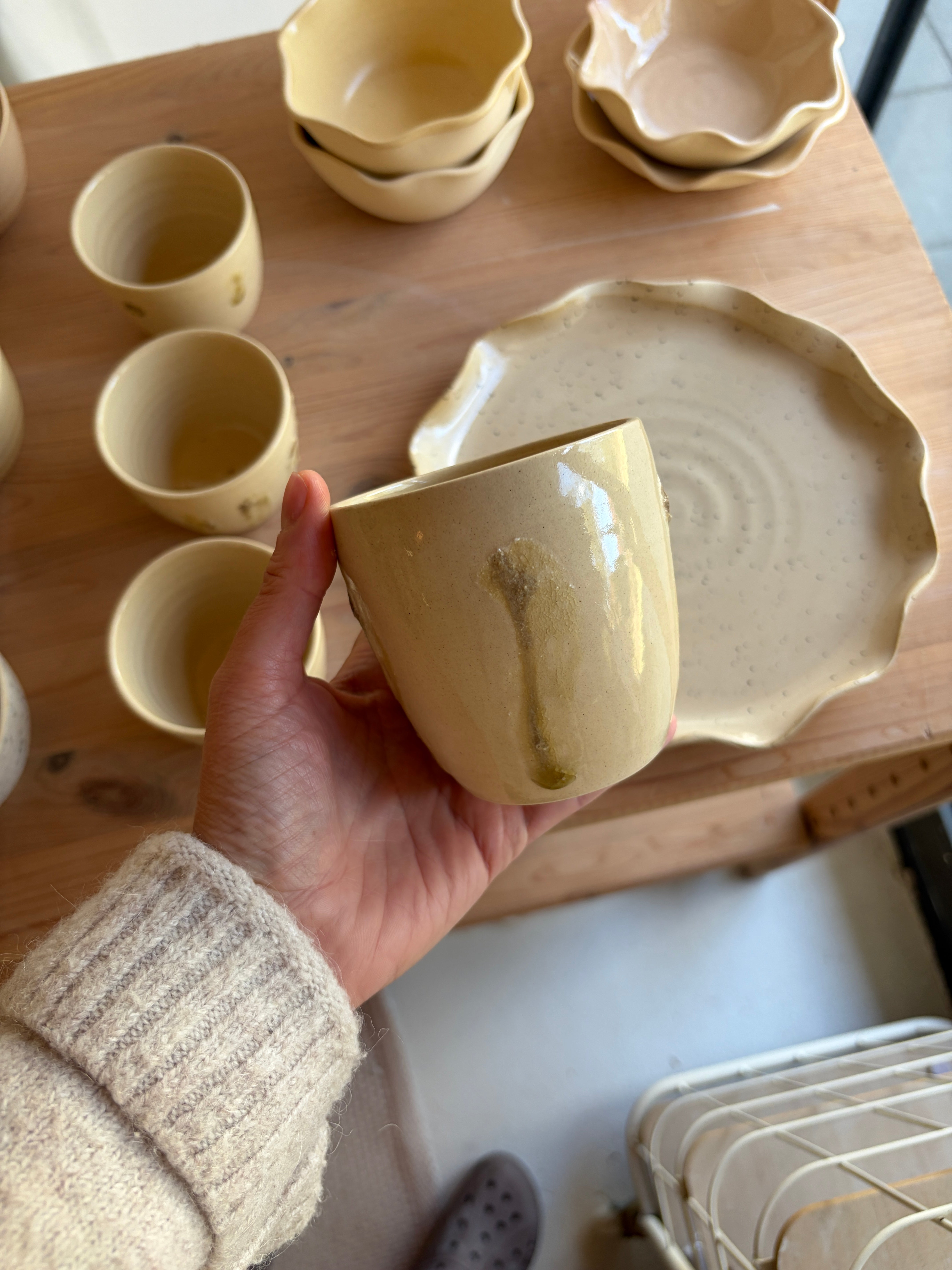 Cup groot, wilde klei